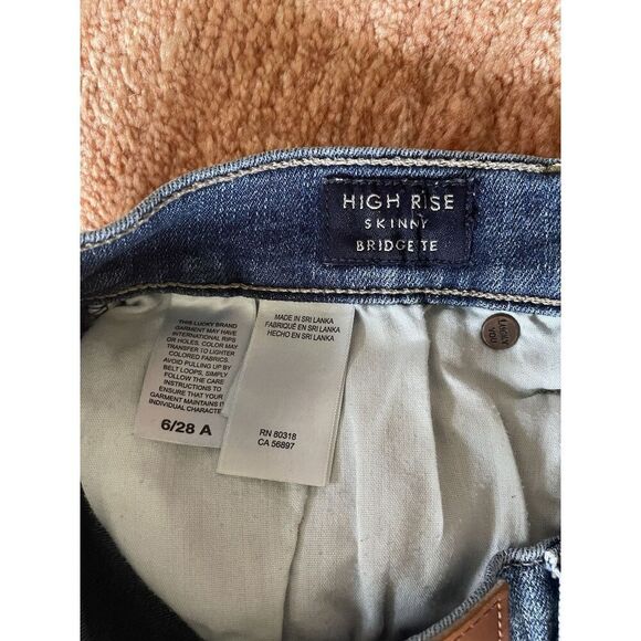 Women’s LUCKY BRAND High Rise Skinny Bridgette Button Fly Ankle Jeans Size 6 - Picture 3 of 9
